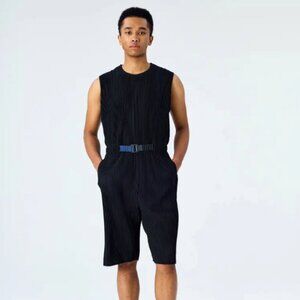 Homme Plisse Issey Miyake Short Black Jumpsuit size 1